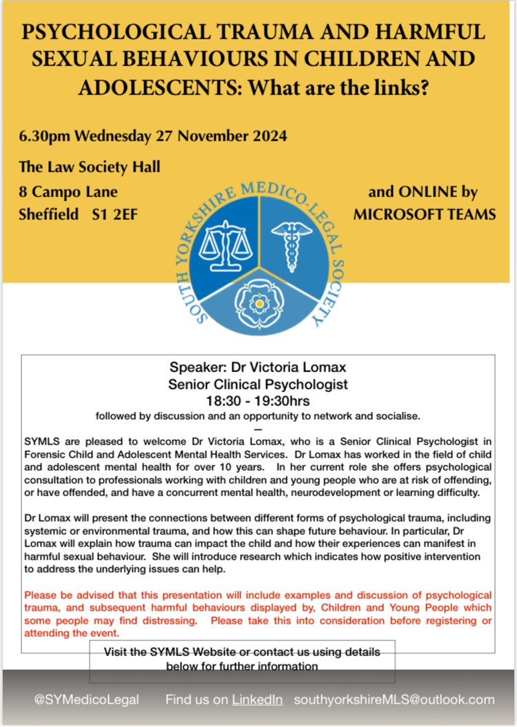 Psychological Trauma and Harmful Sexual Behaviours in Children and Adolescents – What are the links?